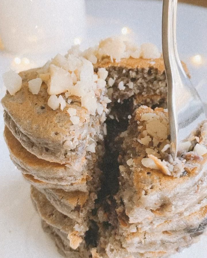 Mini Blueberry Pancakes with Macadamia Nuts