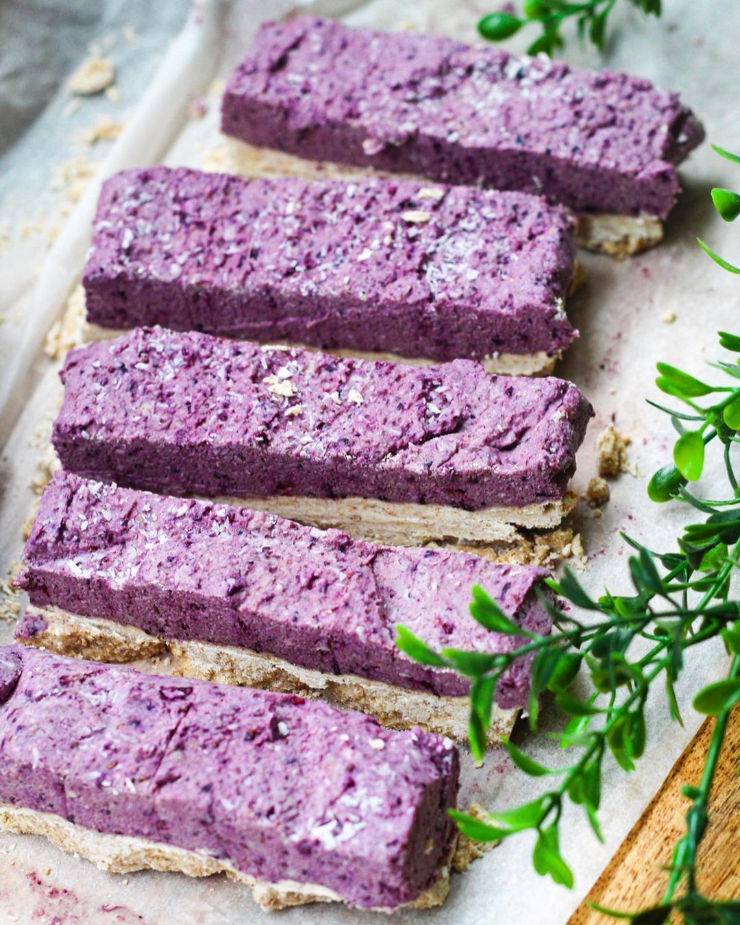 Vegan No Bake Blueberry Bars