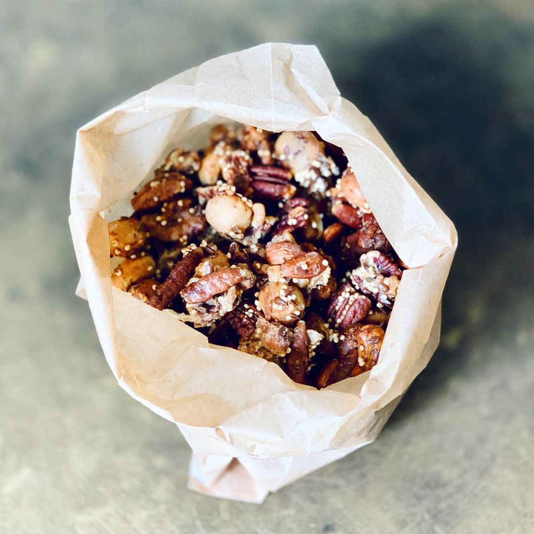 Rosemary Sea Salt Maple Syrup Roasted Nuts