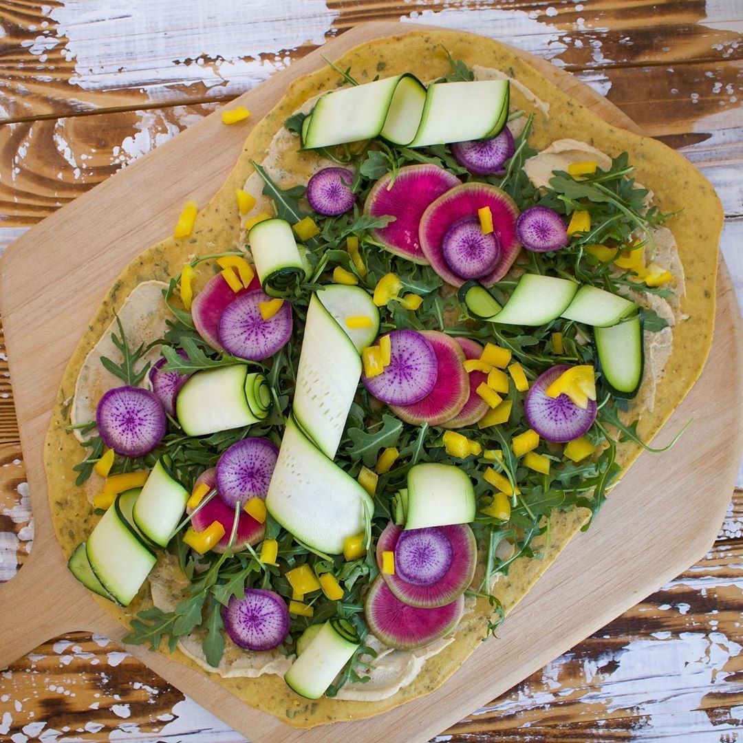 Socca Flatbread with Spring Vegetables