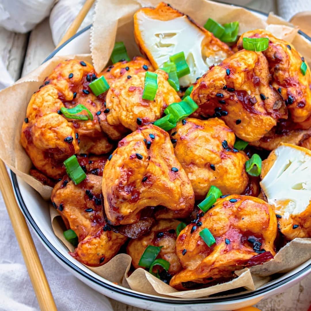 Oil-Free Gluten-Free Vegan Cauliflower BBQ Wings