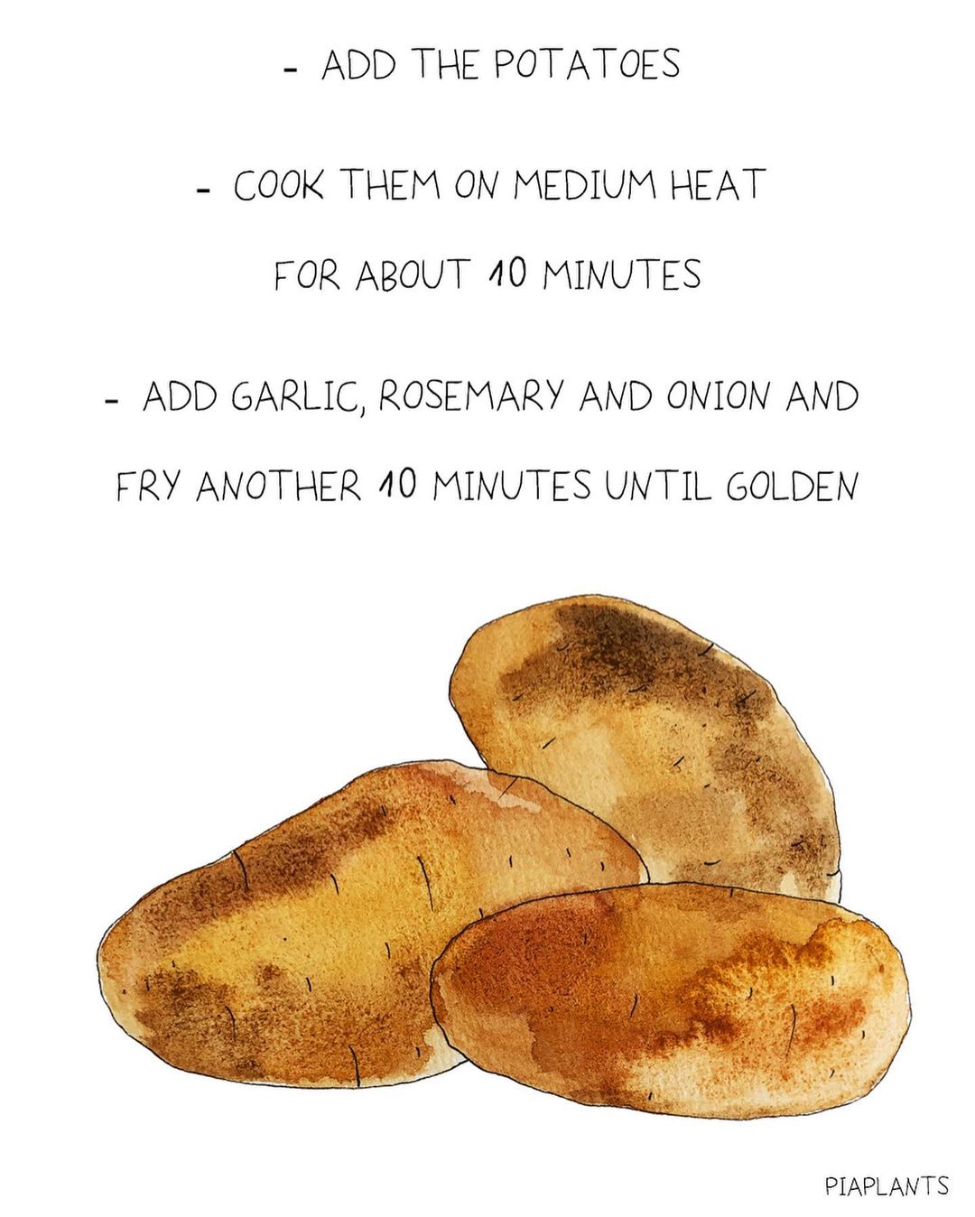 Crispy pan fried potatoes