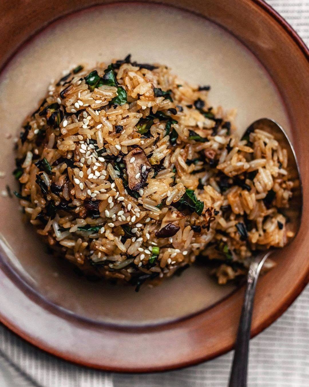 Crispy Kale and Shiitake Fried Rice