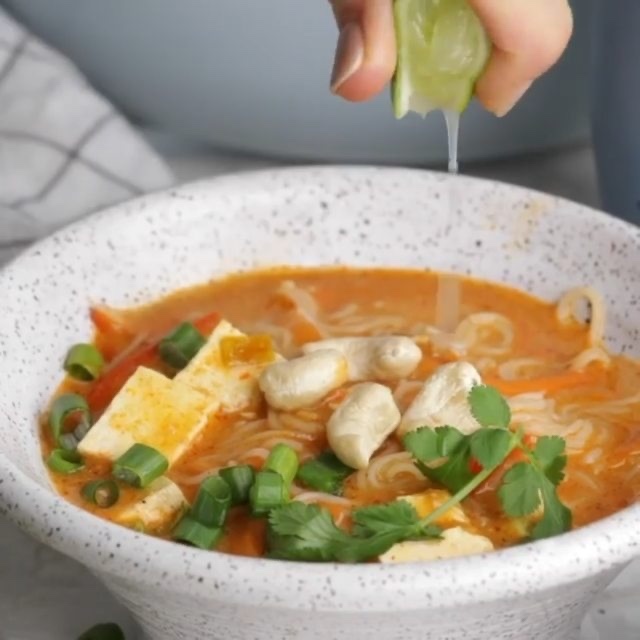 Vegan Red Curry Noodle Soup