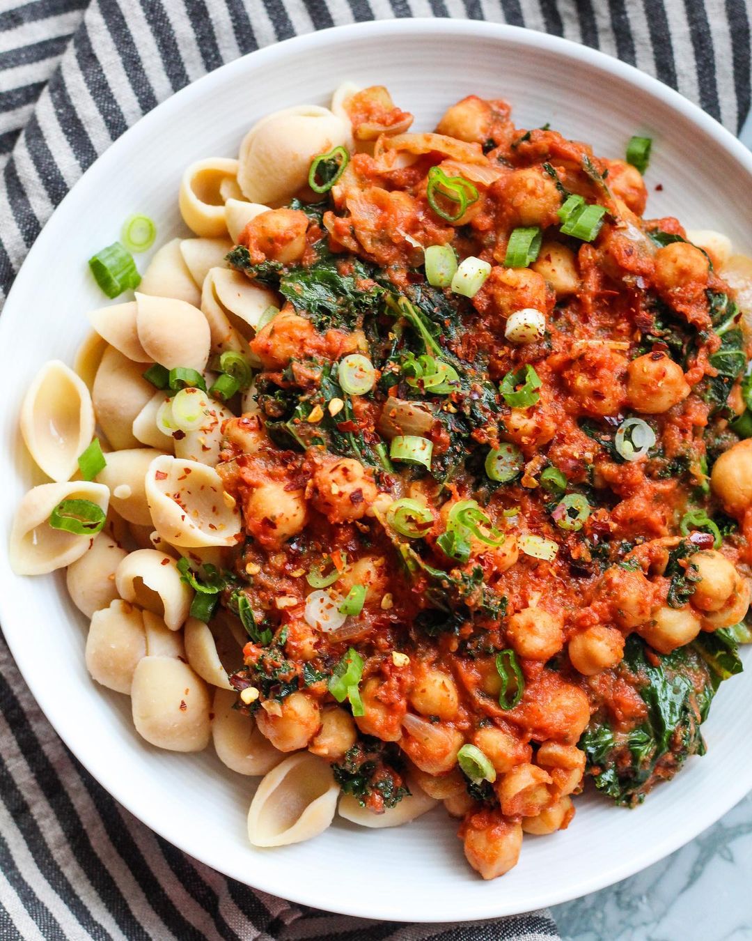 Chickpea Tahini Stew with Kale