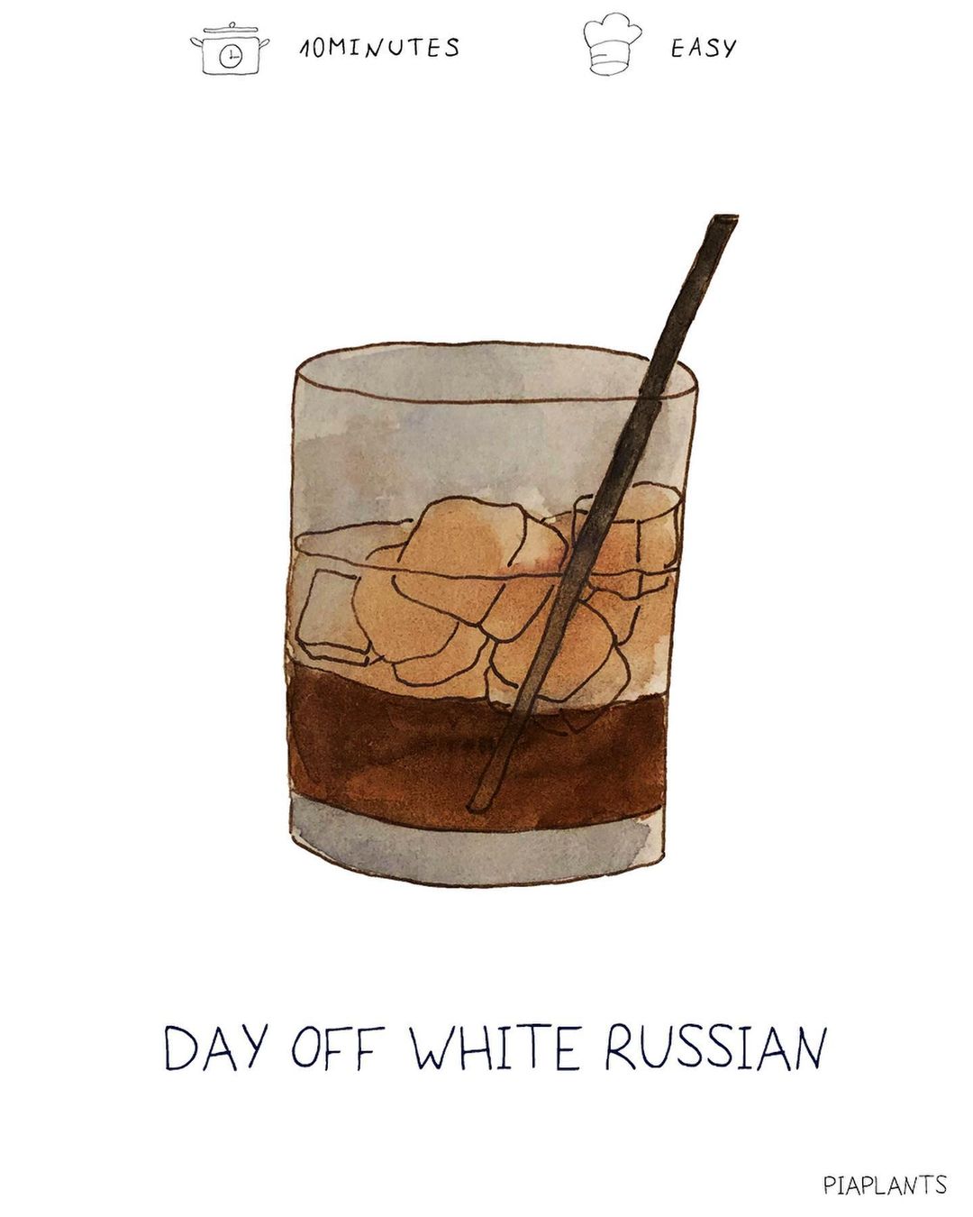 Easy Vegan White Russian Cocktail