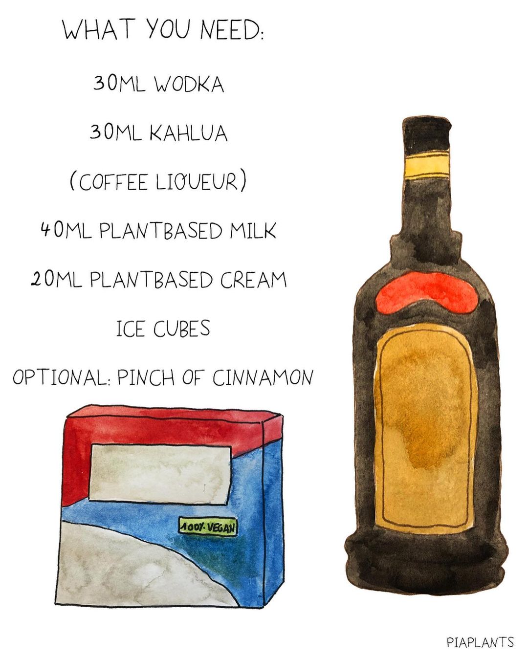 Easy Vegan White Russian Cocktail