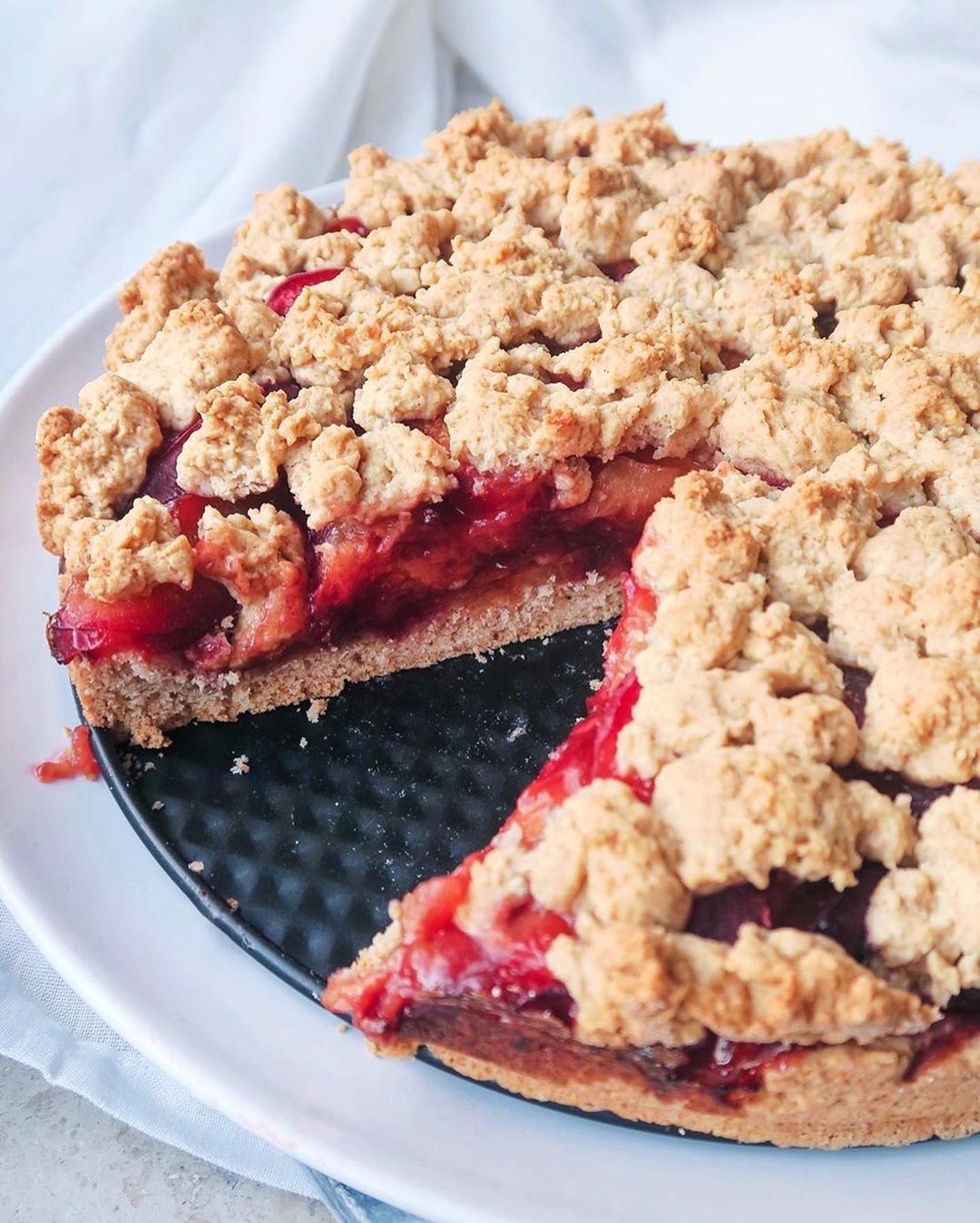 Plum Crumble Cake