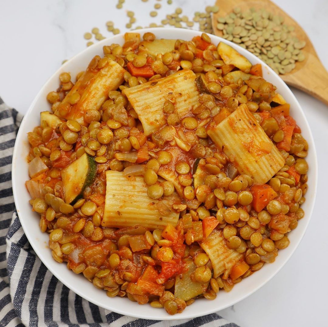 Vegan Lentil Bolognese with Vegetables