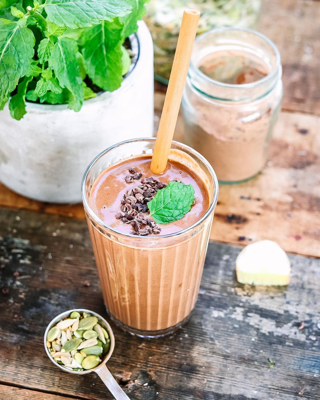 Chocolate Mint Ginger Smoothie