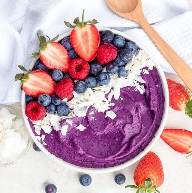 Immune Building Blueberry Banana Smoothie Bowl