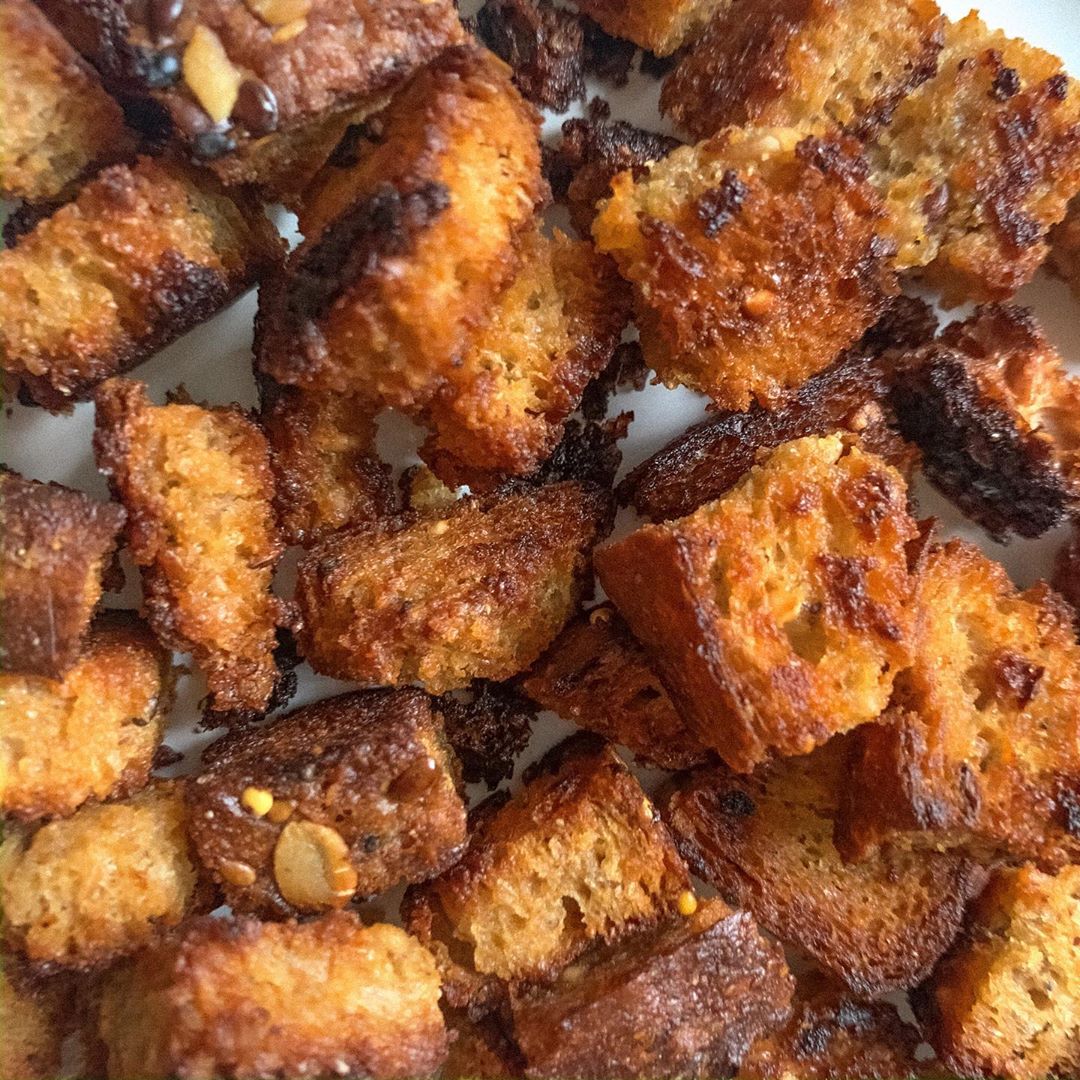 Homemade Seasoned Croutons for Salads and Snacks