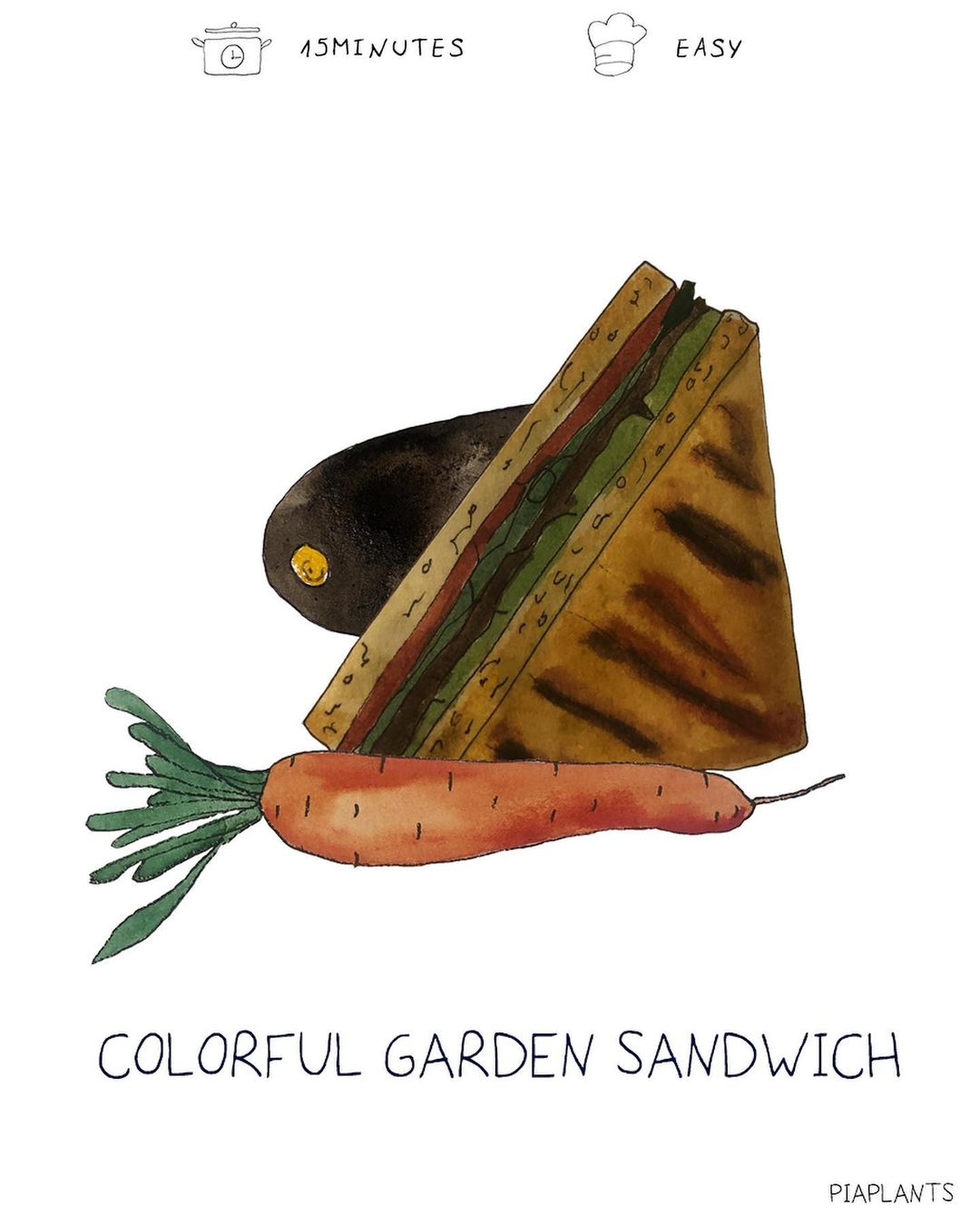 Colorful Veggie Sandwich with Avocado and Pesto