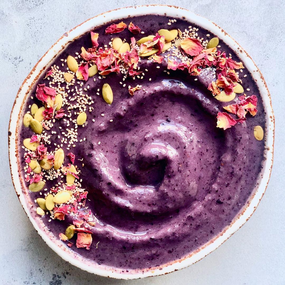 Blueberry Pie Inspired Smoothie Bowl