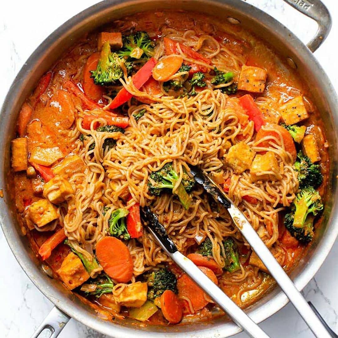 Vegan Red Curry Noodles