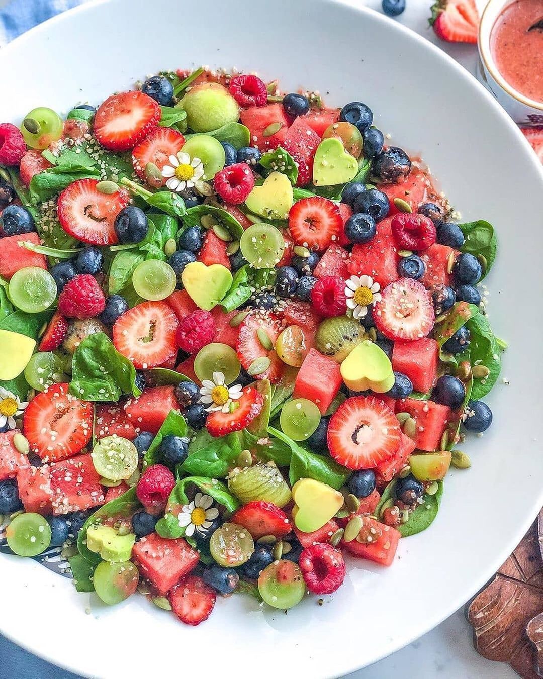 Fruity Spinach Salad with Strawberry Poppyseed Vinaigrette