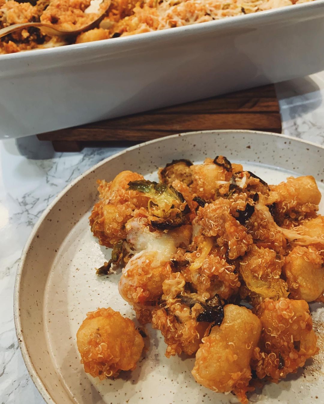 Cauliflower Gnocchi Quinoa Brussels Sprouts Bake