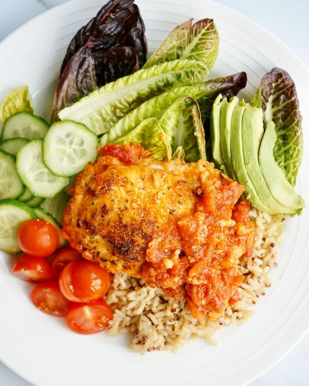 Crispy Breaded Chicken Parmigiana with Marinara Sauce