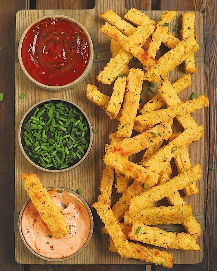 Crispy Vegan Baked Corn Fries