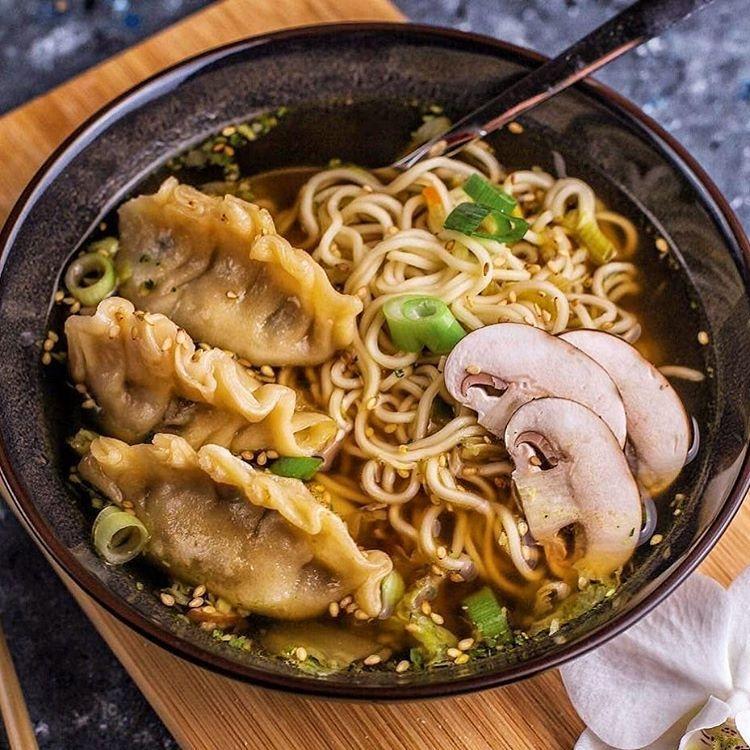 Vegan Ramen with Veggie Dumplings