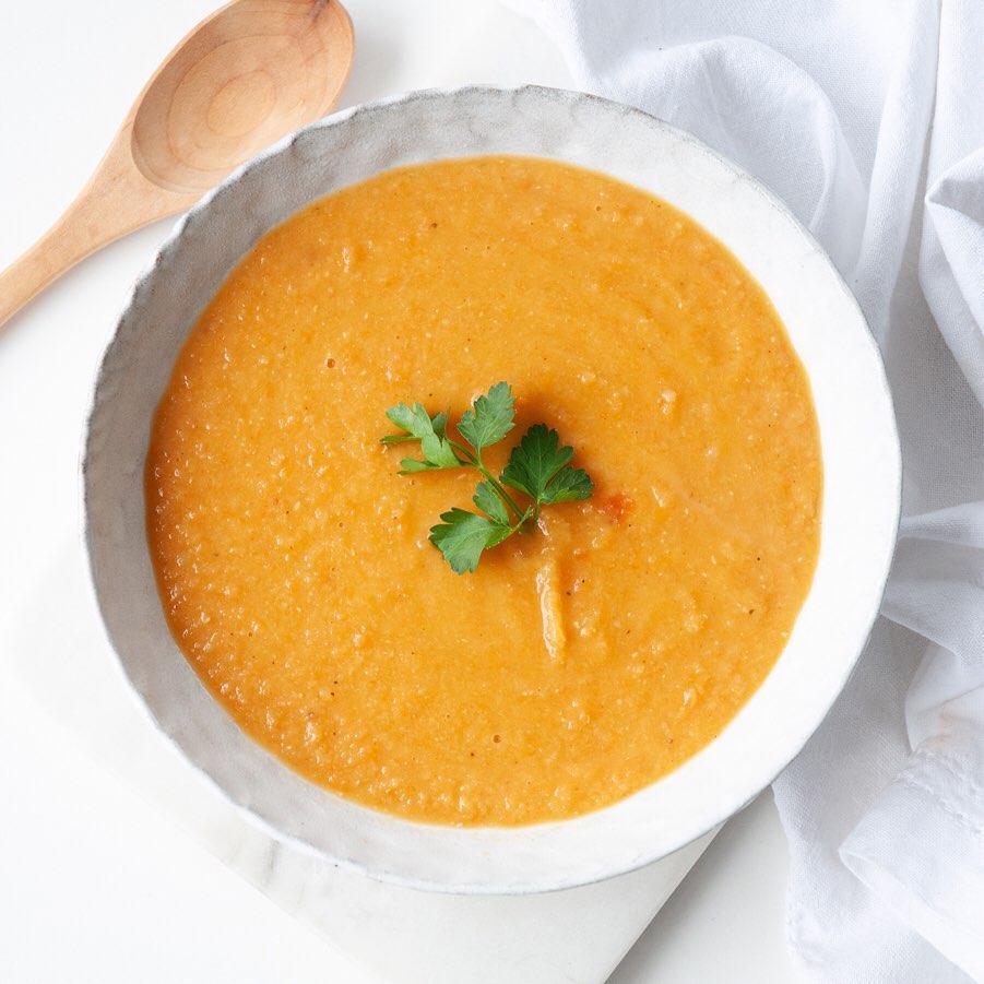 Easy Carrot and Lentil Soup with Balsamic
