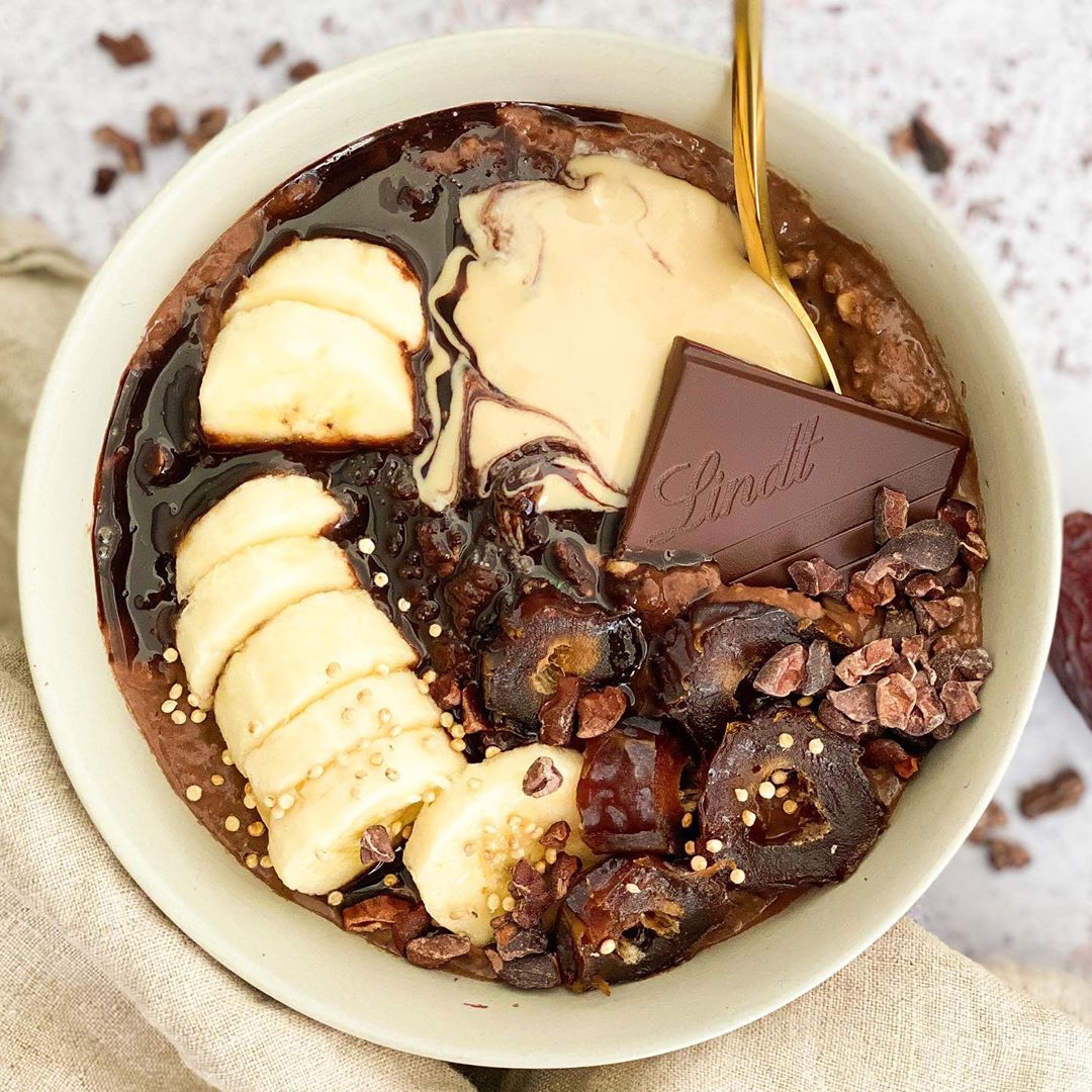Double Chocolate Salted Caramel Tahini Oats