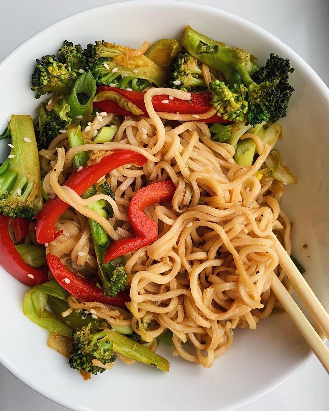 Quick Sticky Sesame Noodles Stir Fry