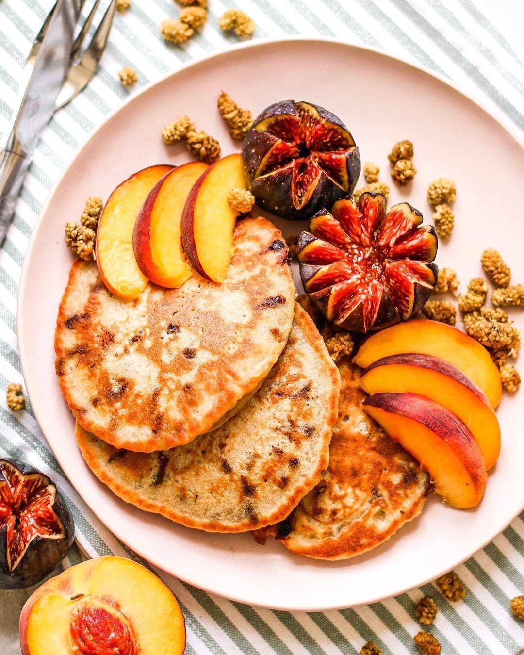 Tahini Chocolate Chip Pancakes