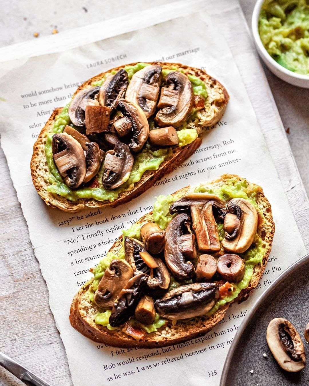Savory Avocado and Mushroom Toast