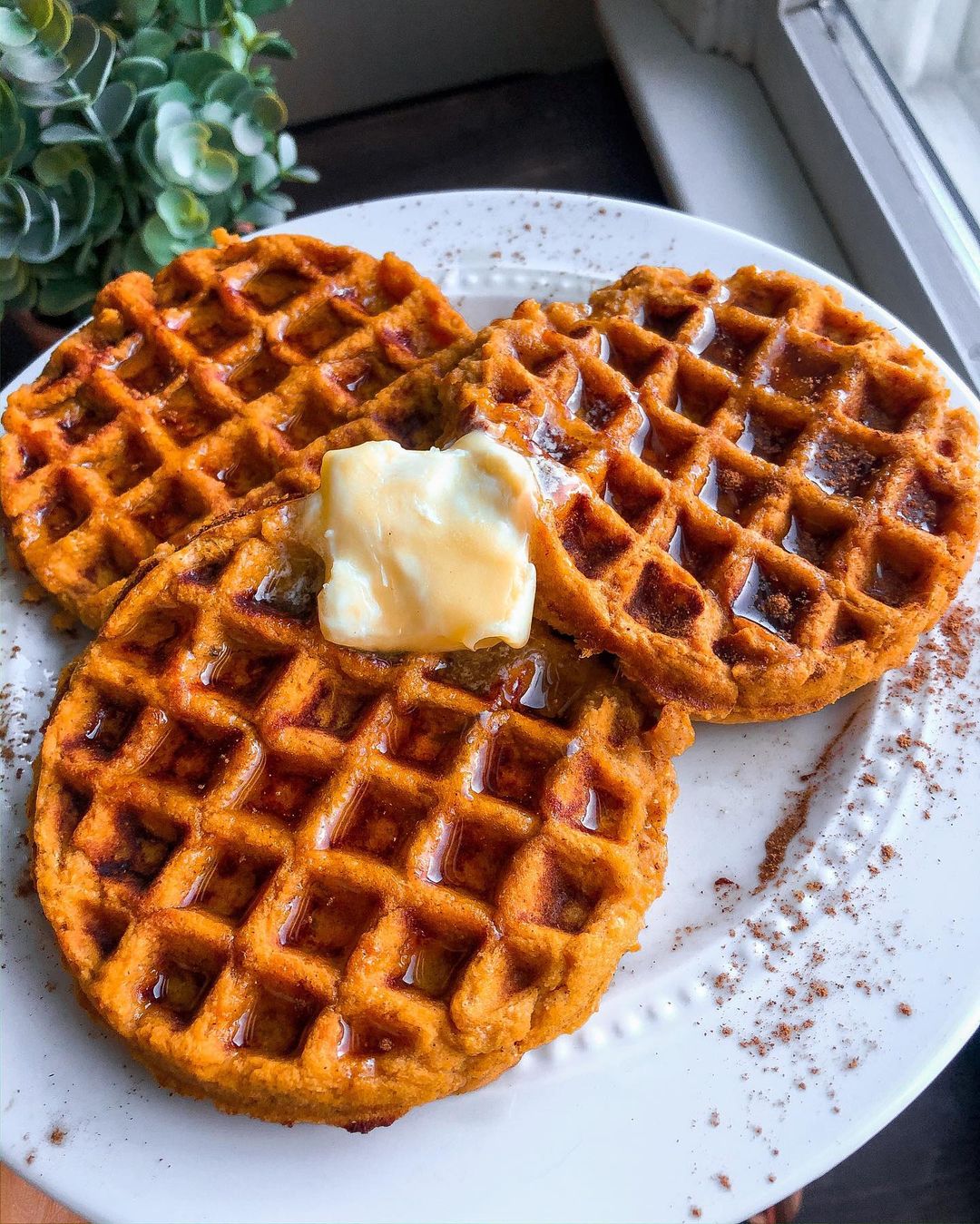 Super Easy Sweet Potato Waffles