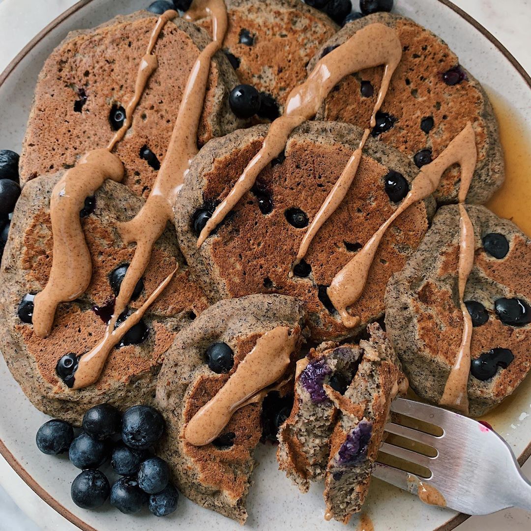 Vegan Blueberry Pancakes for Two