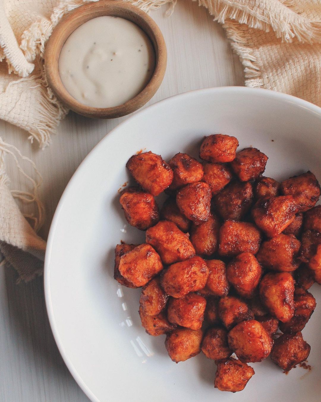BBQ Cauliflower Gnocchi Poppers Fun Snack