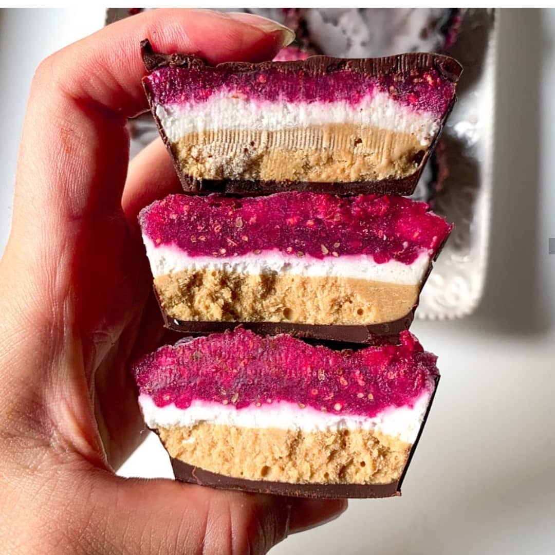 Peanut Butter Raspberry and Coconut Cups