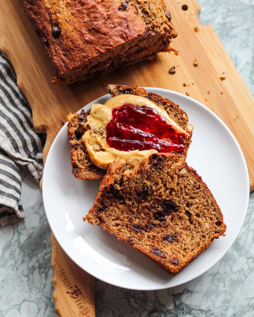 Chocolate Chip Walnut Banana Bread