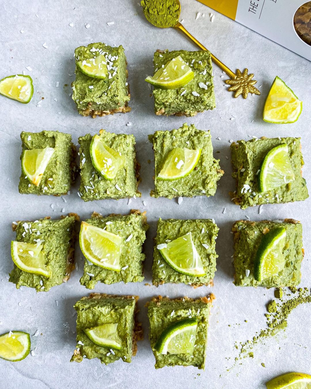 Matcha and Lime Vegan Cheesecake