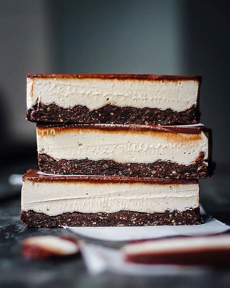 Silky Cacao and Vanilla Bean Raw Slice