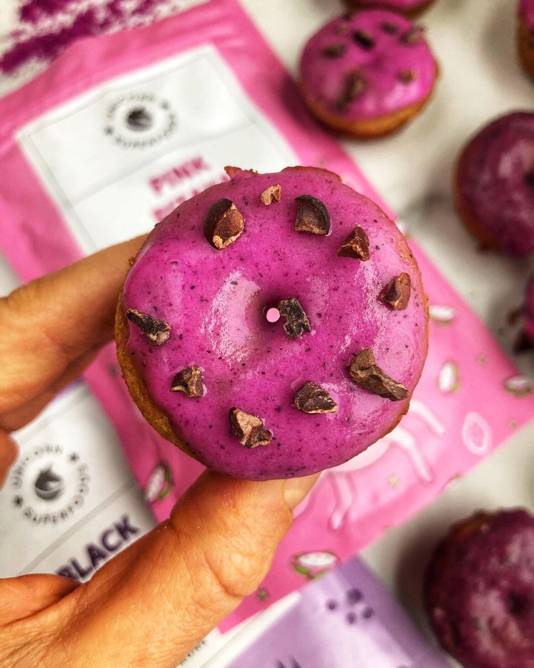 Pink Pitaya Glazed Donuts