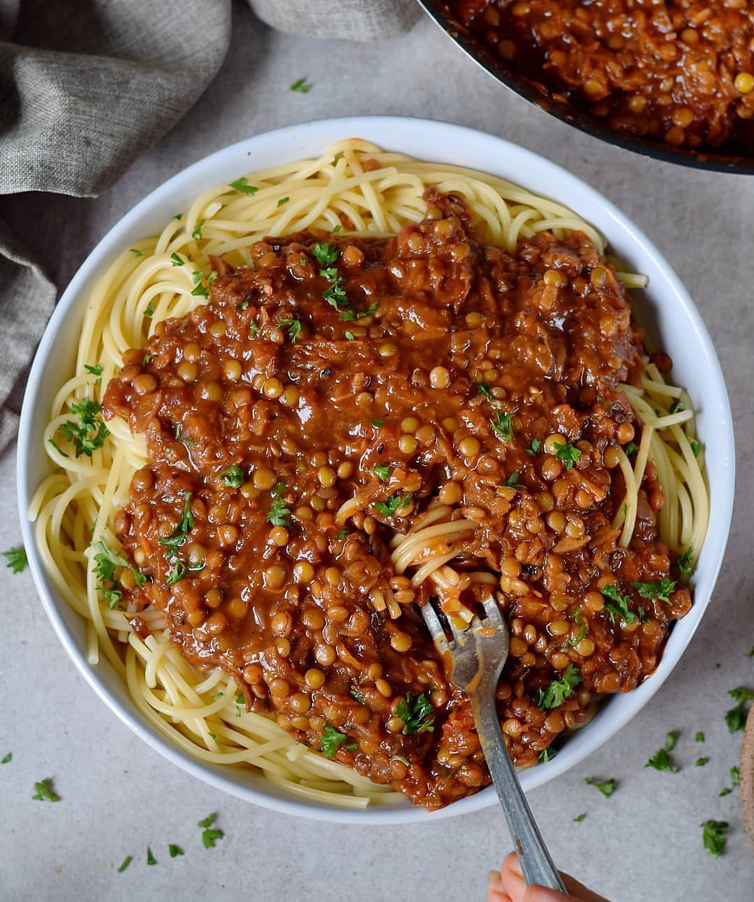 Vegan Bolognese with Lentils and Vegetables