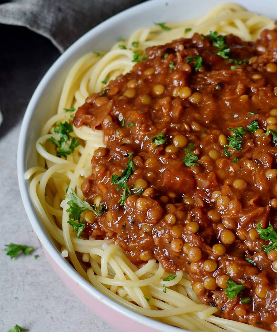 Vegan Bolognese with Lentils and Vegetables