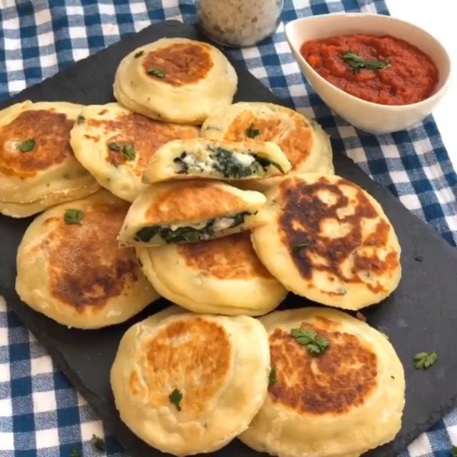 Vegan Potato Cakes with Spinach Filling