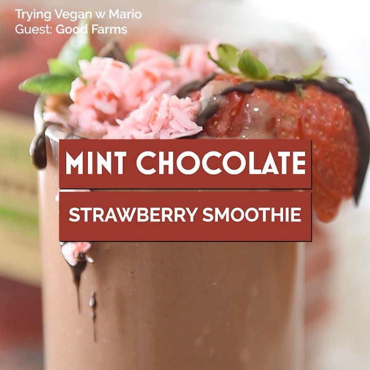 Mint Chocolate Strawberry Smoothie