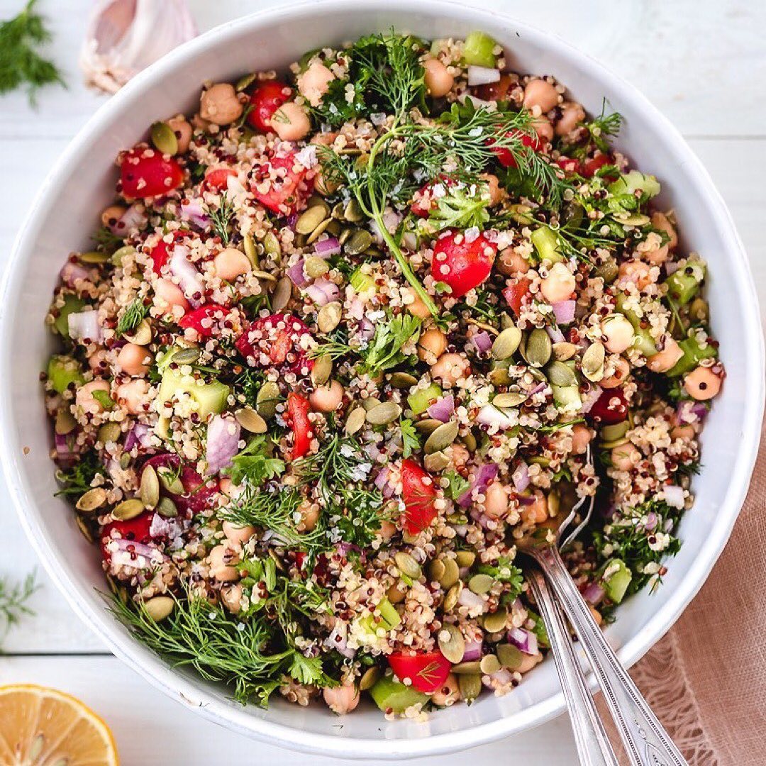 Easy Quinoa Chickpea Salad