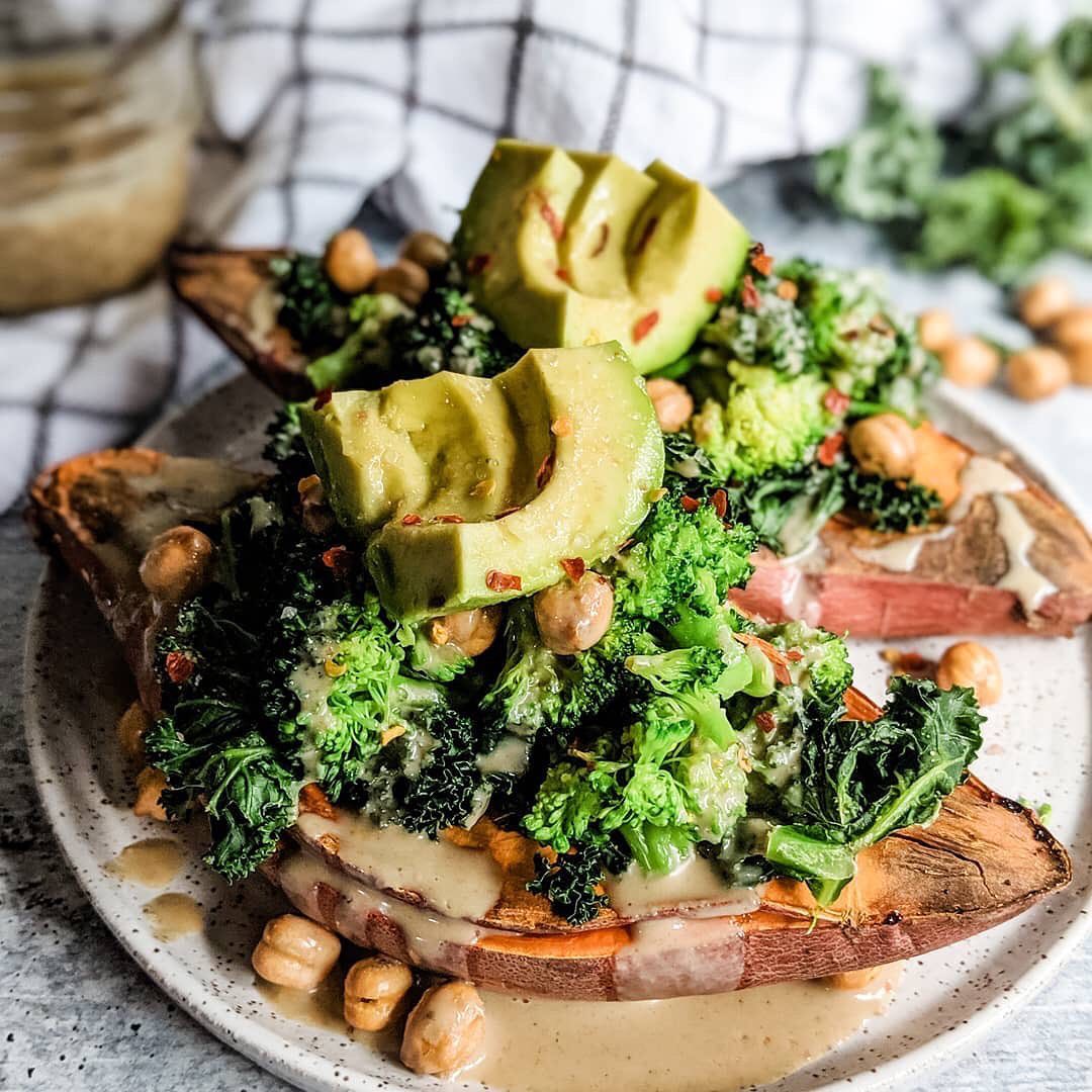 Vegan Stuffed Sweet Potatoes