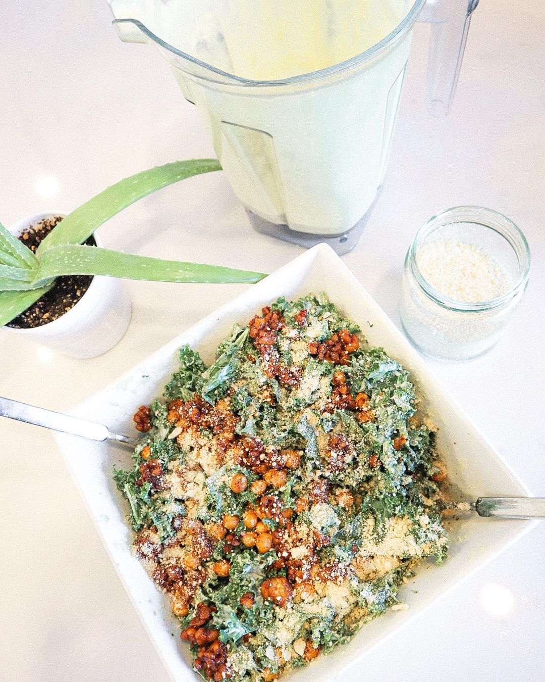 Vegan Loaded Caesar Salad