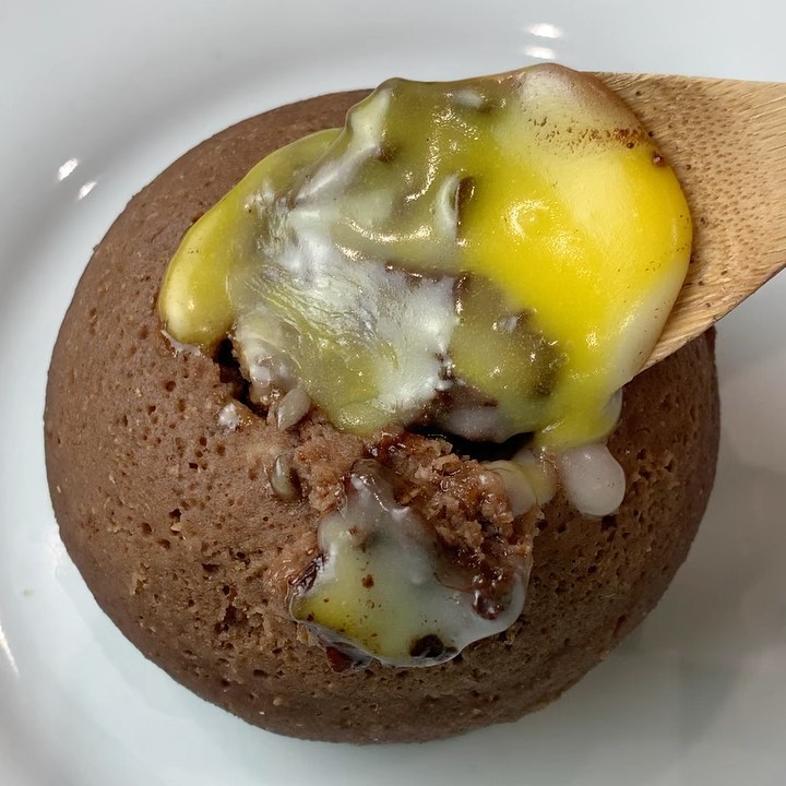 Vegan Chocolate Mug Cake with Cream Egg