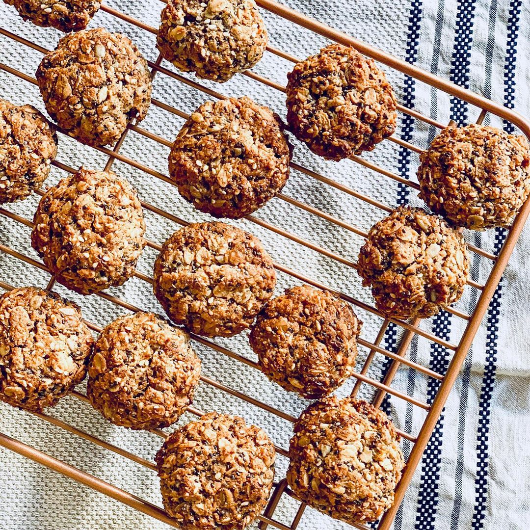 Spiced Ginger Almond and Oat Cookies