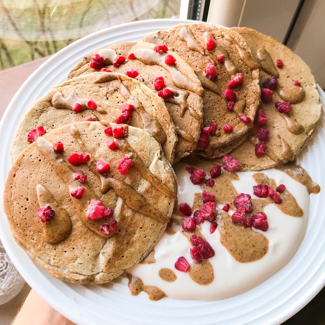 Almond Pancakes with Banana and Spelt Flour