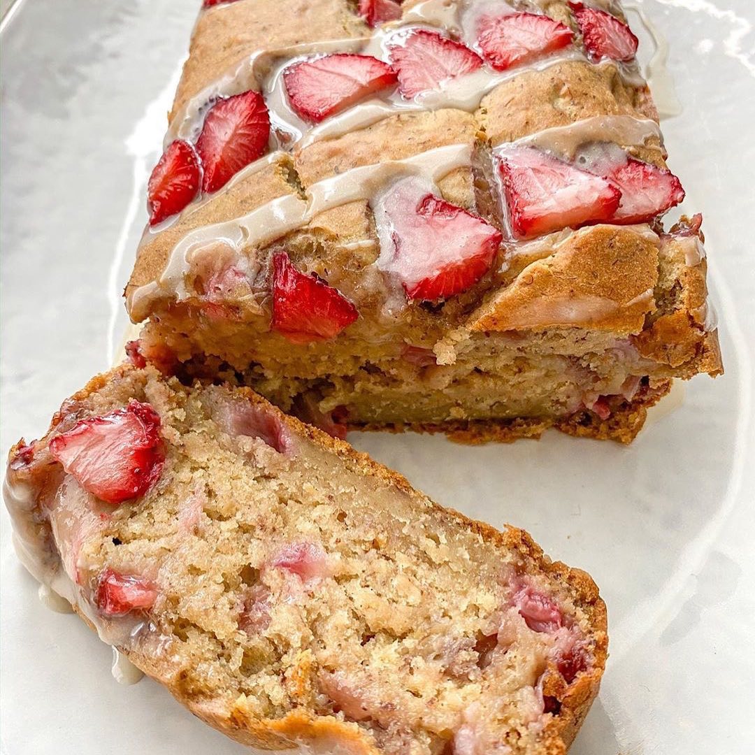 Vegan Gluten-Free Strawberry Banana Bread