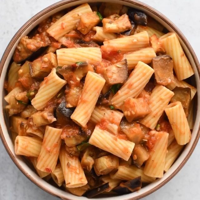 Eggplant and Tomato Pasta