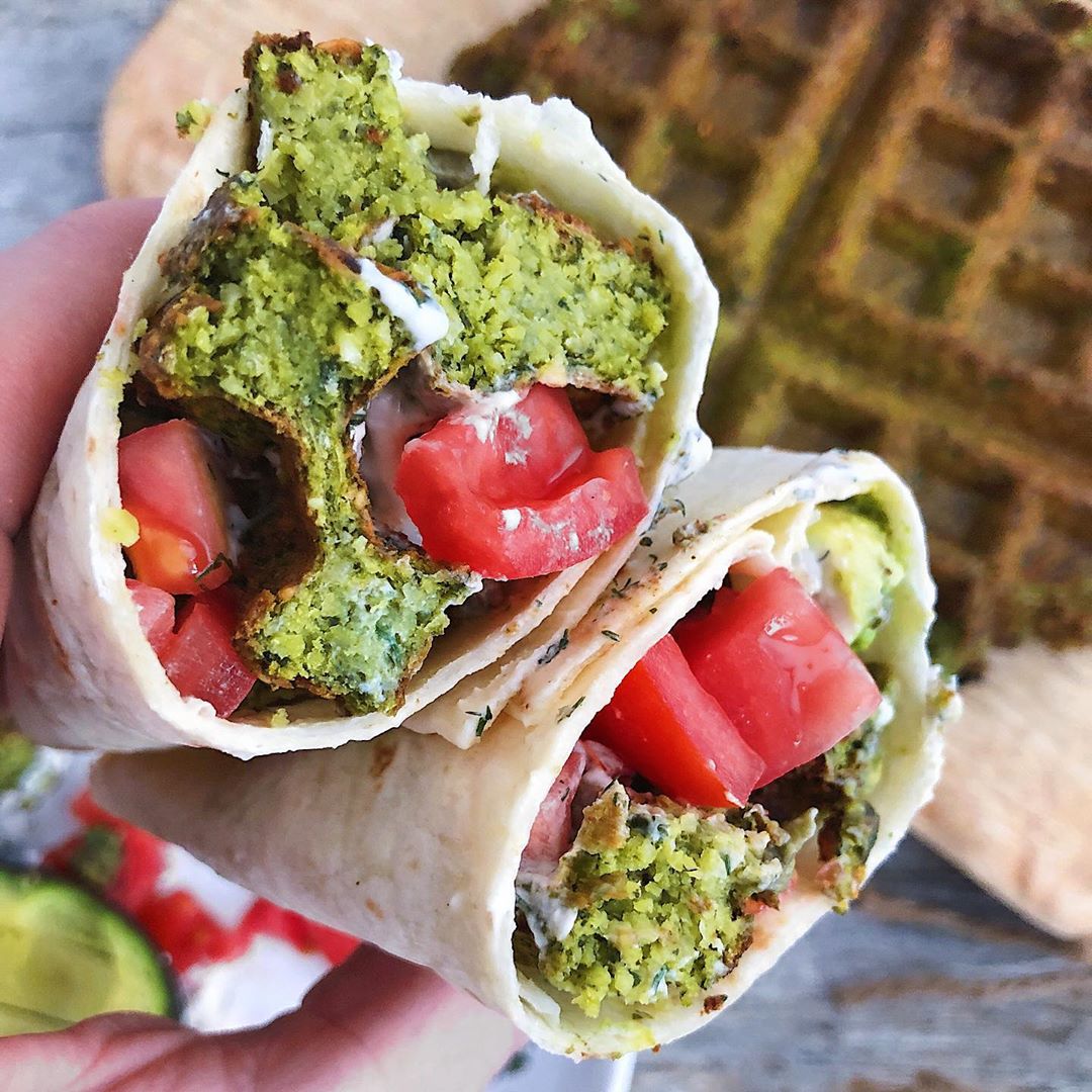 Crispy Baked Falafel in Waffle Maker